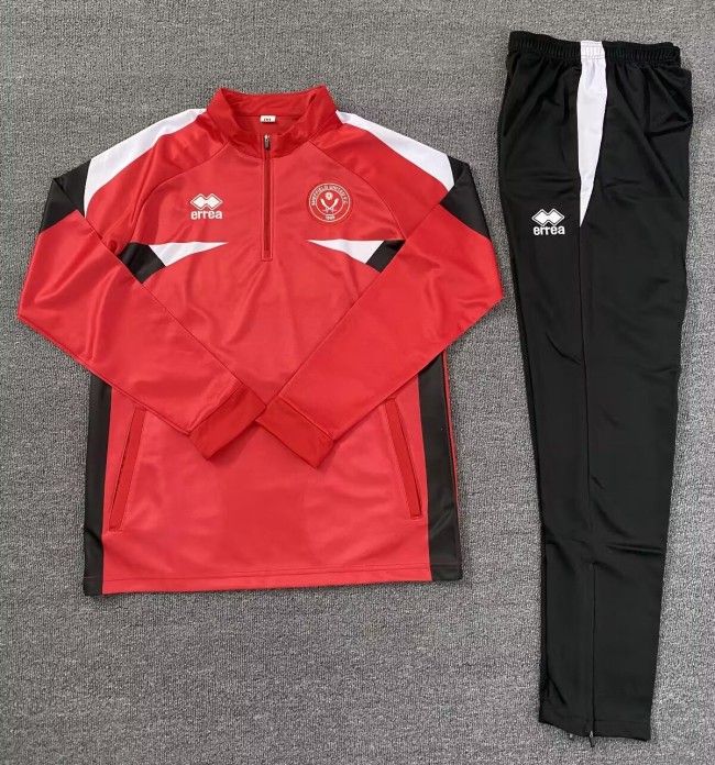 25-26 Sheffield United High Quality Half Pull Tracksuit
