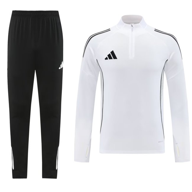 2025 AD White Half Pull Tracksuit