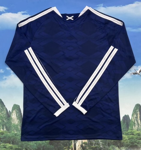 2026 World Cup Scotland Home Long Sleeve Fans Soccer Jersey