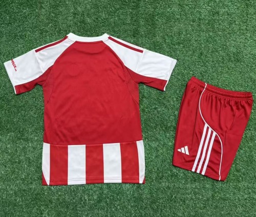 25-26 Olympiacos Home Kids Soccer Jersey