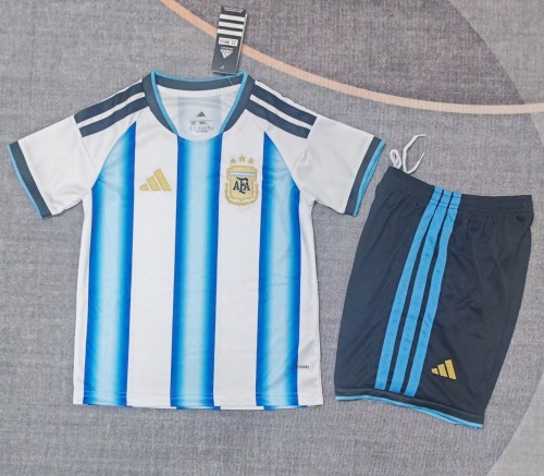 25-26 Argentina Home Kids Soccer Jersey