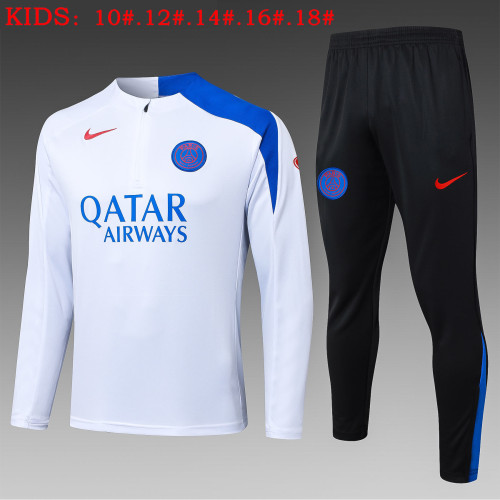 25-26 PSG High Quality Kids Half Pull Tracksuit