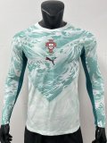 2026 Portugal Away Long Sleeve Player Version Soccer Jersey (长袖球员)