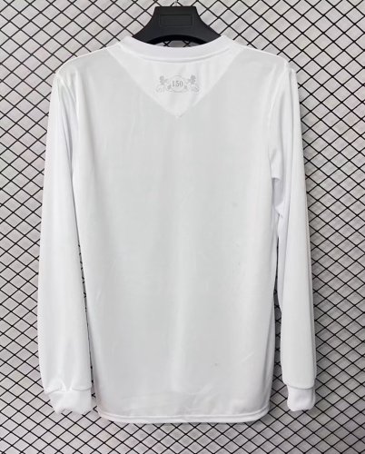 25-26 Blackburn White 150th Anniversary Commemorative Edition Long sleeves Fans Soccer Jersey