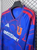 2026 Universidad De Chile Home Long Sleeve Fans Soccer Jersey