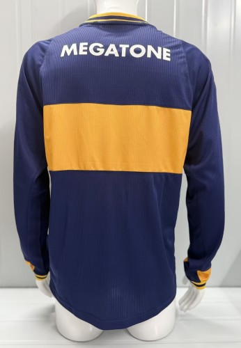 2006-2007 Boca Juniors Home Long Sleeve Retro Soccer Jersey