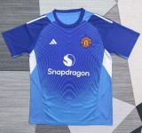 25-26 Man Utd Blue Goalkeeper Fans Soccer Jersey