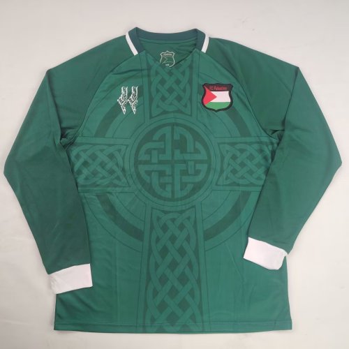 2024 Palestine Special Edition Long sleeves Fans Version Soccer Jersey