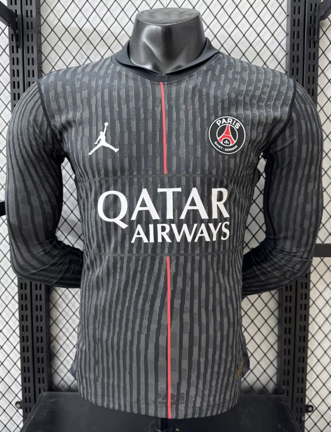 25-26 PSG Fourth Long Sleeve Player Version Soccer Jersey*长袖球员