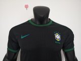 1998 Brazil Black Player Version Retro Soccer Jersey