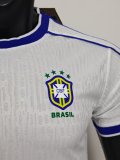 1998 Brazil White Player Version Retro Soccer Jersey