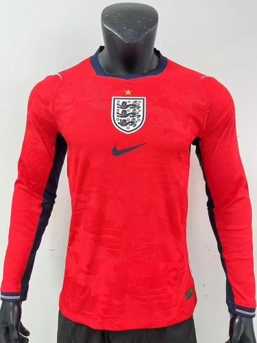 2026 England Away Long Sleeve Player Version Soccer Jersey (长袖球员)