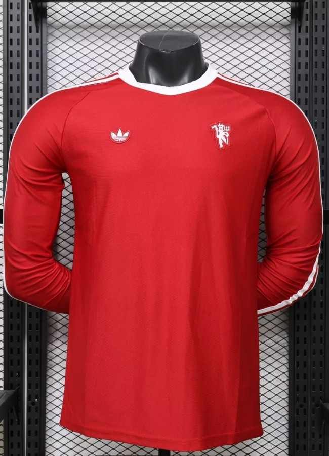 2026 Man Utd Red Special Edition Long Sleeve Player Version Training shirts*长袖球员
