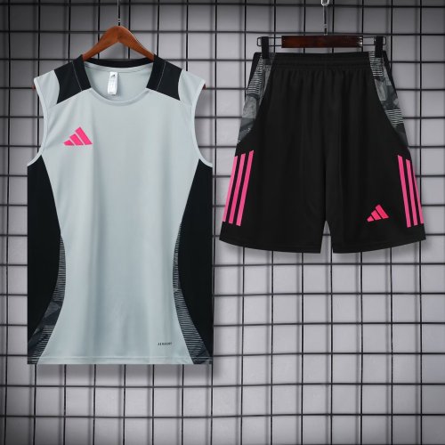 2024 AD Gray Tank Top And Shorts Suit