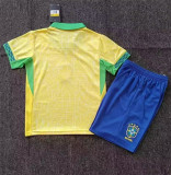 2024 Brazil Home Kids Soccer Jersey