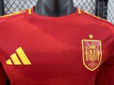 2024 Spain European Cup Home Long sleeves Player Version Soccer Jersey
