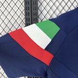 2026 Italy Blue Short sleeves Loose And Thickened Hoody