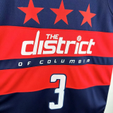 24-25 Wizards YONG #3 Royal blue Top Quality Hot Pressing NBA Jersey (Trapeze Edition)飞人版