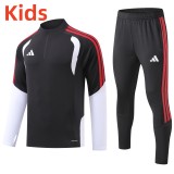2026 AD Black Kids Half Pull Tracksuit