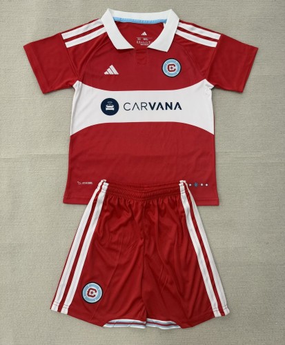 26-27 Chicago Fire FC Home Kids Soccer Jersey