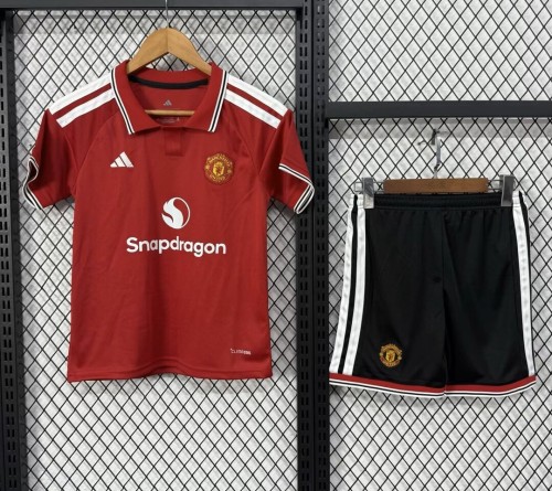 26-27 Man Utd Home Kids Soccer Jersey