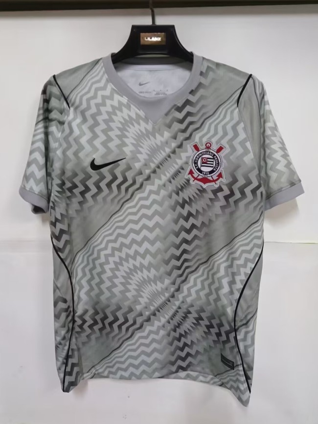 26-27 Corinthians Grey GoalKeeper Fans Soccer Jersey