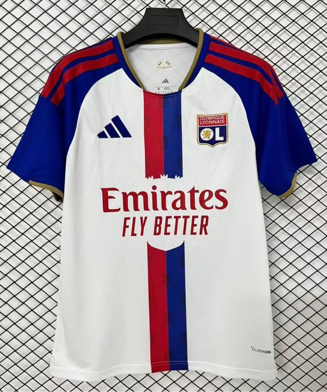 26-27 Lyon Home Leaked Edition Fans Soccer Jersey