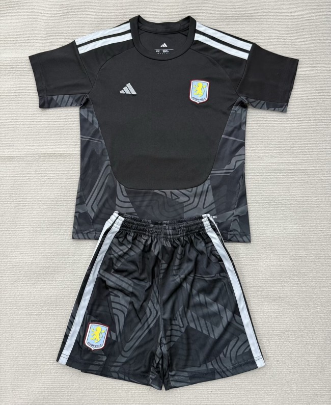 26-27 Aston Villa Black GoalKeeper Adult Suit