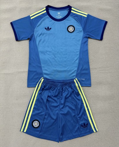 26-27 Leeds United Blue GoalKeeper Kids Soccer Jersey