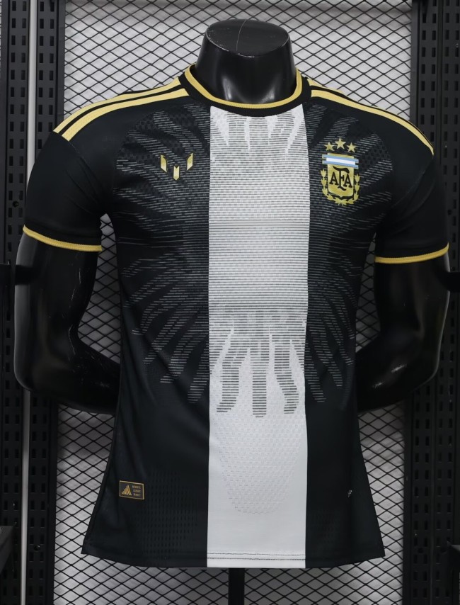 26-27 Argentina Black Messi Farewell Match Player Version Soccer Jersey