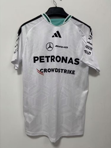 2026 F1 Benz New Pattern Short Sleeve Racing Suit