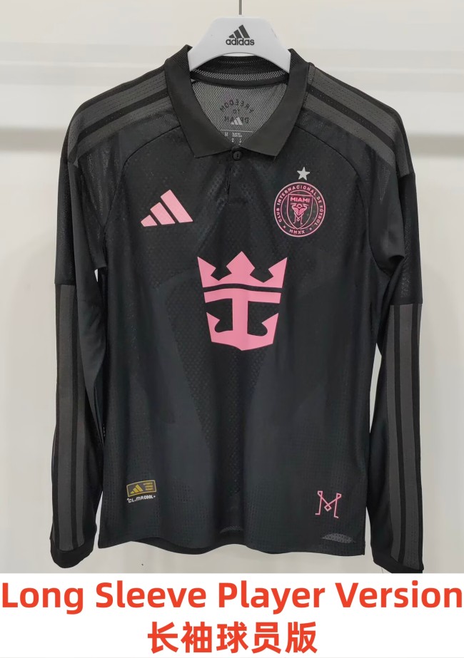 26-27 Inter Miami Away Long Sleeve Player Version Soccer Jersey*长袖球员