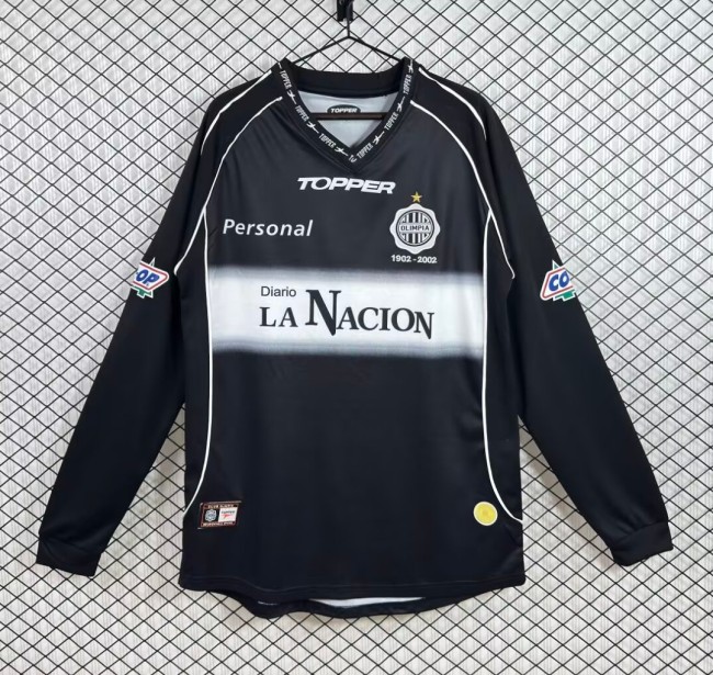 2002 Club Olimpia Away Long Sleeve Retro Soccer Jersey