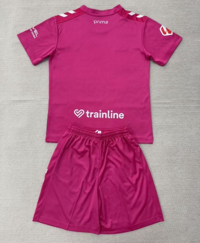 26-27 Real Betis Pink Goalkeeper Kids Soccer Jersey