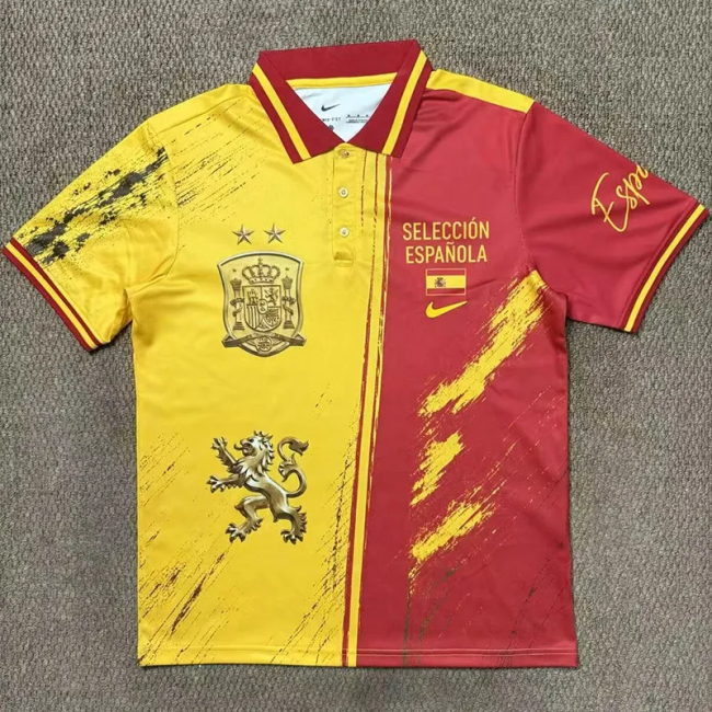 26-27 Spain Red Yellow Special Edition Polo Short Sleeve