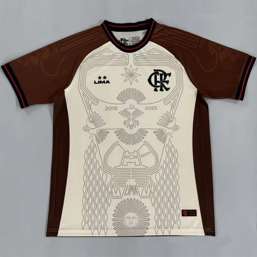 26-27 Flamengo Beige Brown Training shirts