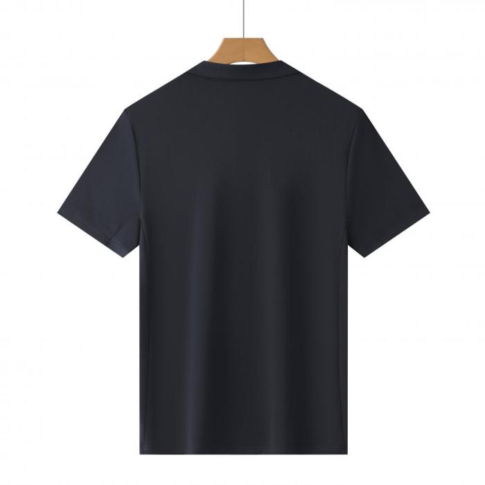 P025 # Adult Men's Casual POLO (black) Lapel Short Sleeve  Material: 80% Polyester 20% Spandex