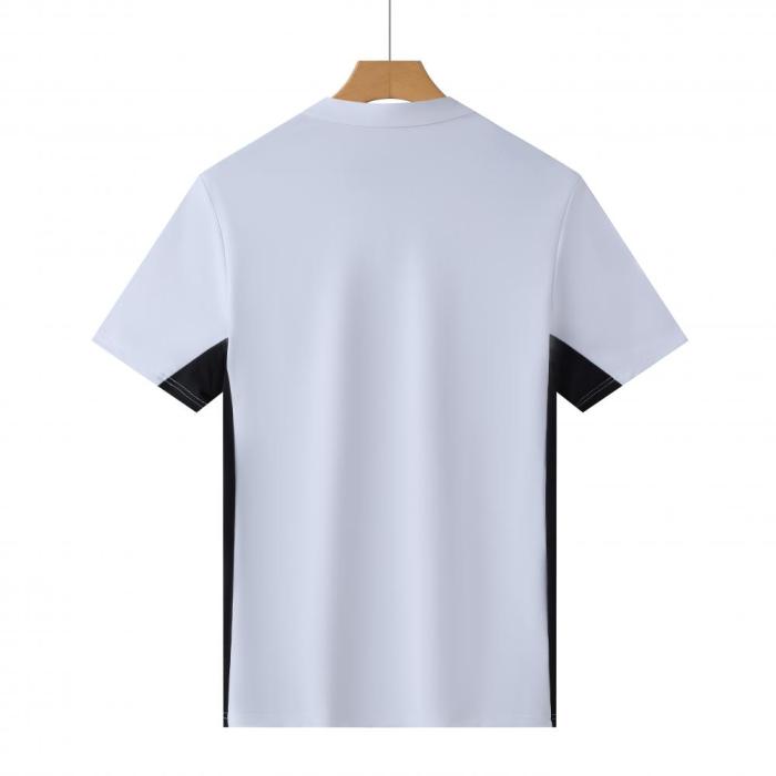 P025 # Adult Men's Casual POLO (White) Lapel Short Sleeve  Material: 80% Polyester 20% Spandex