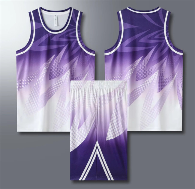 LQ361 Basketball jersey (Purple) Same for adults and children Material:100% polyester fiber