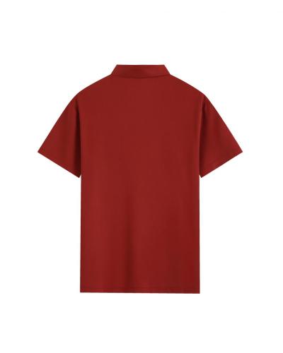 Adult Men's Casual POLO (red) Lapel Short Sleeve  Material: 80% Polyester 20% Spandex