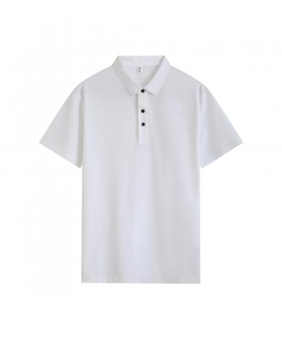 Adult Men's Casual POLO (white) T-shirt Lapel Short Sleeve  Material: 80% Polyester 20% Spandex