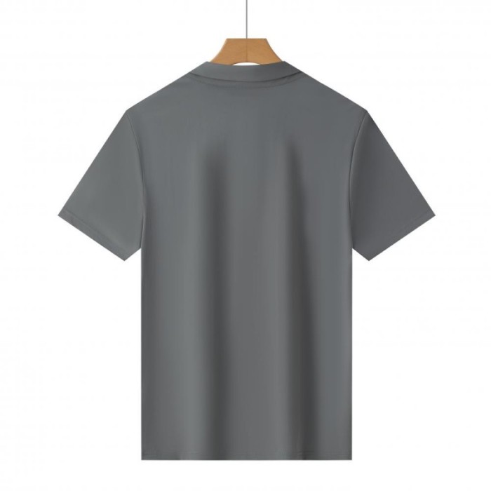 Adult Men's Casual Polo Shirt (gray) Loose Fit Version with Buttons. Material: 76% Nylon, 24% Spandex