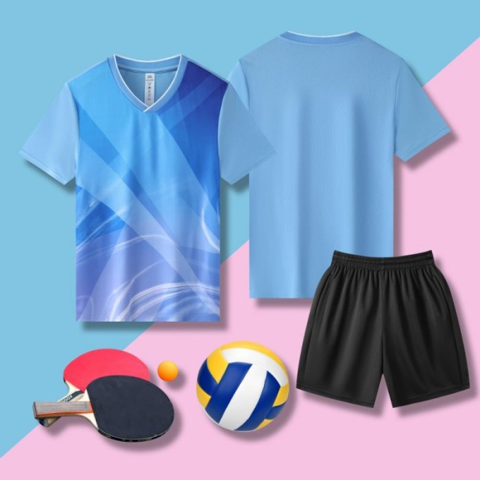 Table Tennis, Badminton and Volleyball Comprehensive Set lake blue