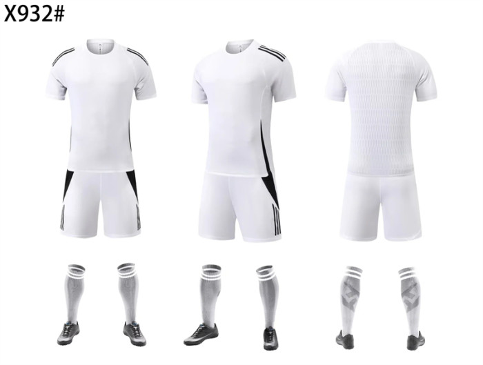 X932#  (white) Set.Jersey & Short High Quality  - Material: 100% polyester fiber