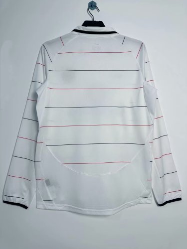 2003-2005 Man Utd Away Long Sleeve  Retro Soccer Jersey