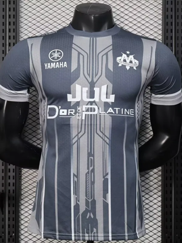 25-26 Marseille Grey Joint Edition Player Version Training shirts