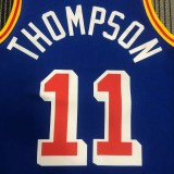 WARRIORS THOMPSON #11 Blue 75th Anniversary Retro NBA Jersey