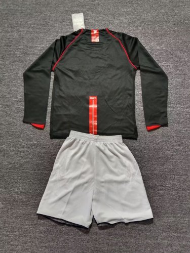 2007-2008 Man Utd Away Long sleeves Retro Kids Soccer Jersey