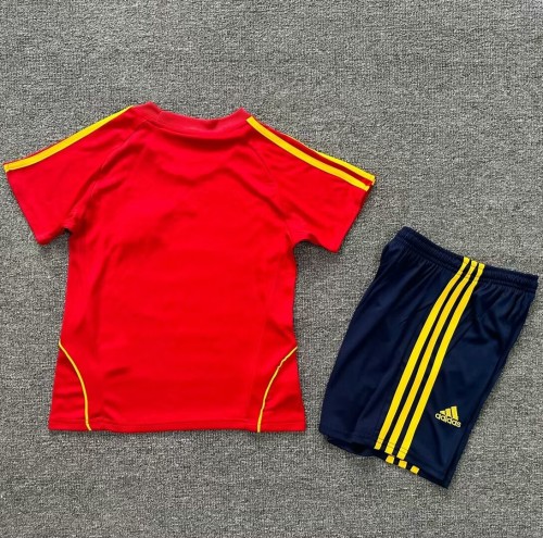 2008 Spain Home Retro Kids Soccer Jersey