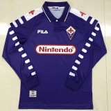 1998-1999 Fiorentina Home Retro Long Sleeve Soccer Jersey